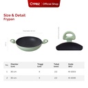 Cypruz WOK Pan Featherlight Series 30cm (GREEN) 10X1
