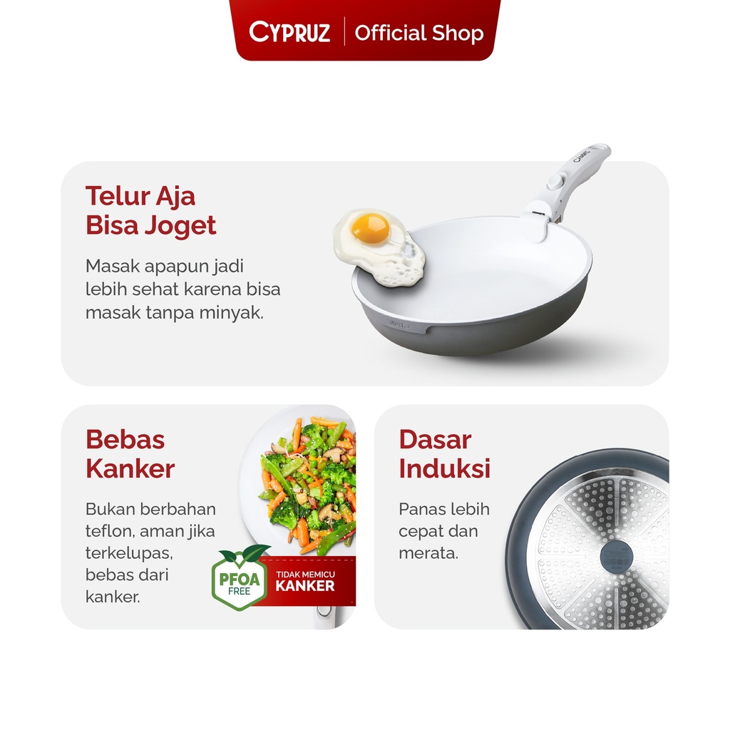 Cypruz Detachable Pan Set: 6in1 Pan 4X1 