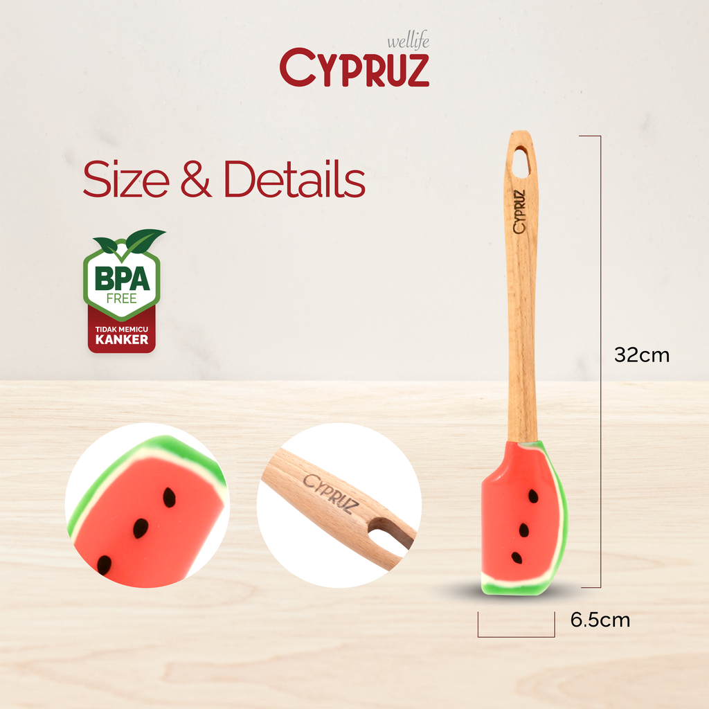 Cypruz Utensil Semangka Series: Spatula Lengkung 12/96X1