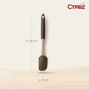 Cypruz Wood Utensil Series Gg.Silicone: Spatula (COKLAT) 96X1