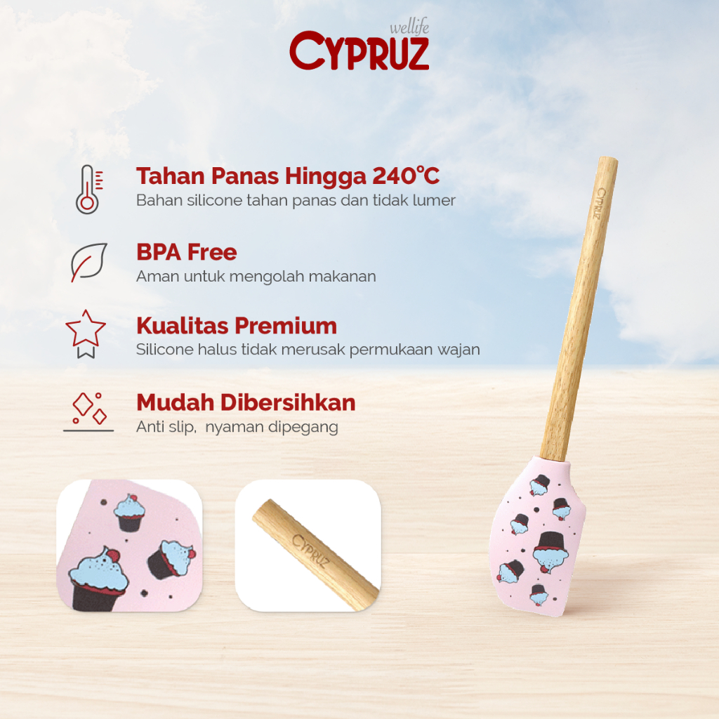 Cypruz Silicone Pattern Series Spatula Silicone