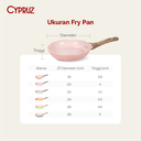 Cypruz Pastel Series Wood Handle Fry Pan Induction Bottom
