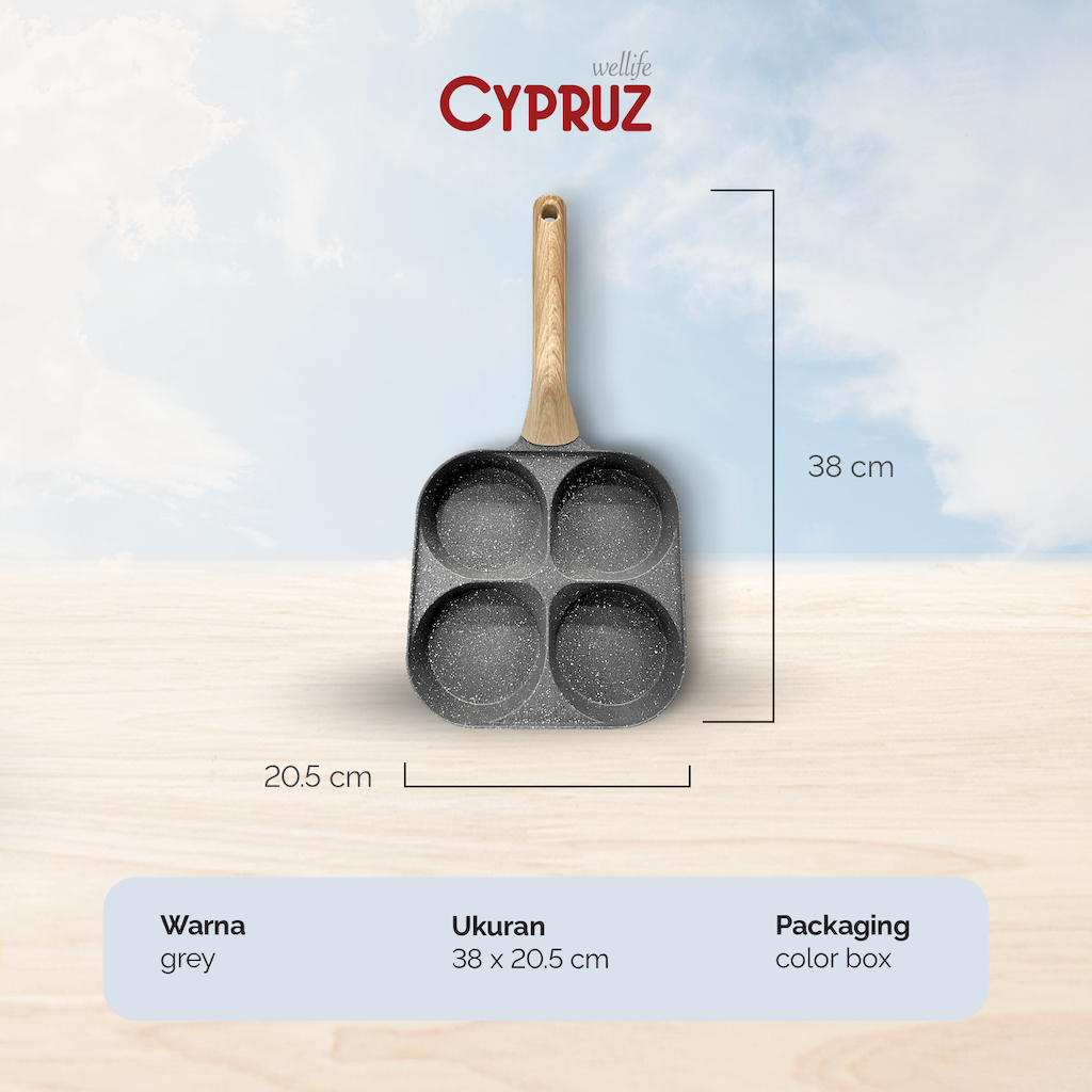 Cypruz Grey Diecast Egg Frypan