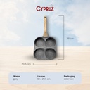 Cypruz Grey Diecast Egg Frypan
