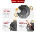 Cypruz White Granite Series Wok Pan + Lid