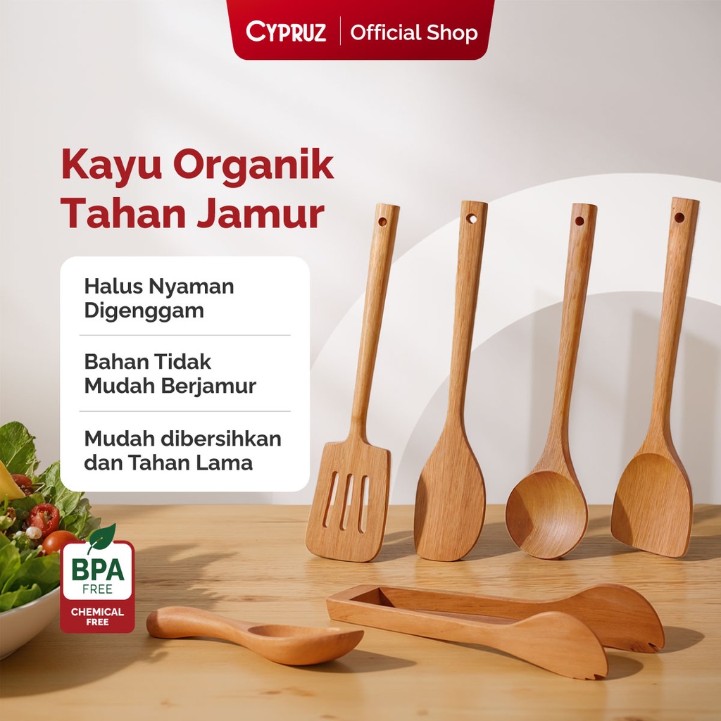 Cypruz Beech Wood: Lancip Spatula 34cm 72X1