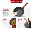 Cypruz Grey Marble Series Fry Wok