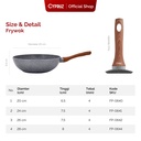 Cypruz Grey Marble Series Fry Wok