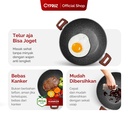 Cypruz Grey Marble Series Wok Pan + Lid
