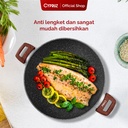 Cypruz Grey Marble Series Wok Pan + Lid