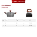 Cypruz Grey Marble Series Casserole + Lid