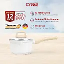 Cypruz White Granite Die Cast Sauce Pan 16cm 6X1