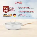 Cypruz WHITE Die Cast Granite Fry Wok 24cm