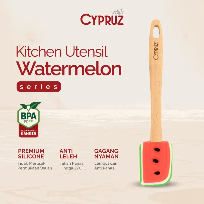 Cypruz Utensil Semangka Series: Spatula Kotak 12/96X1