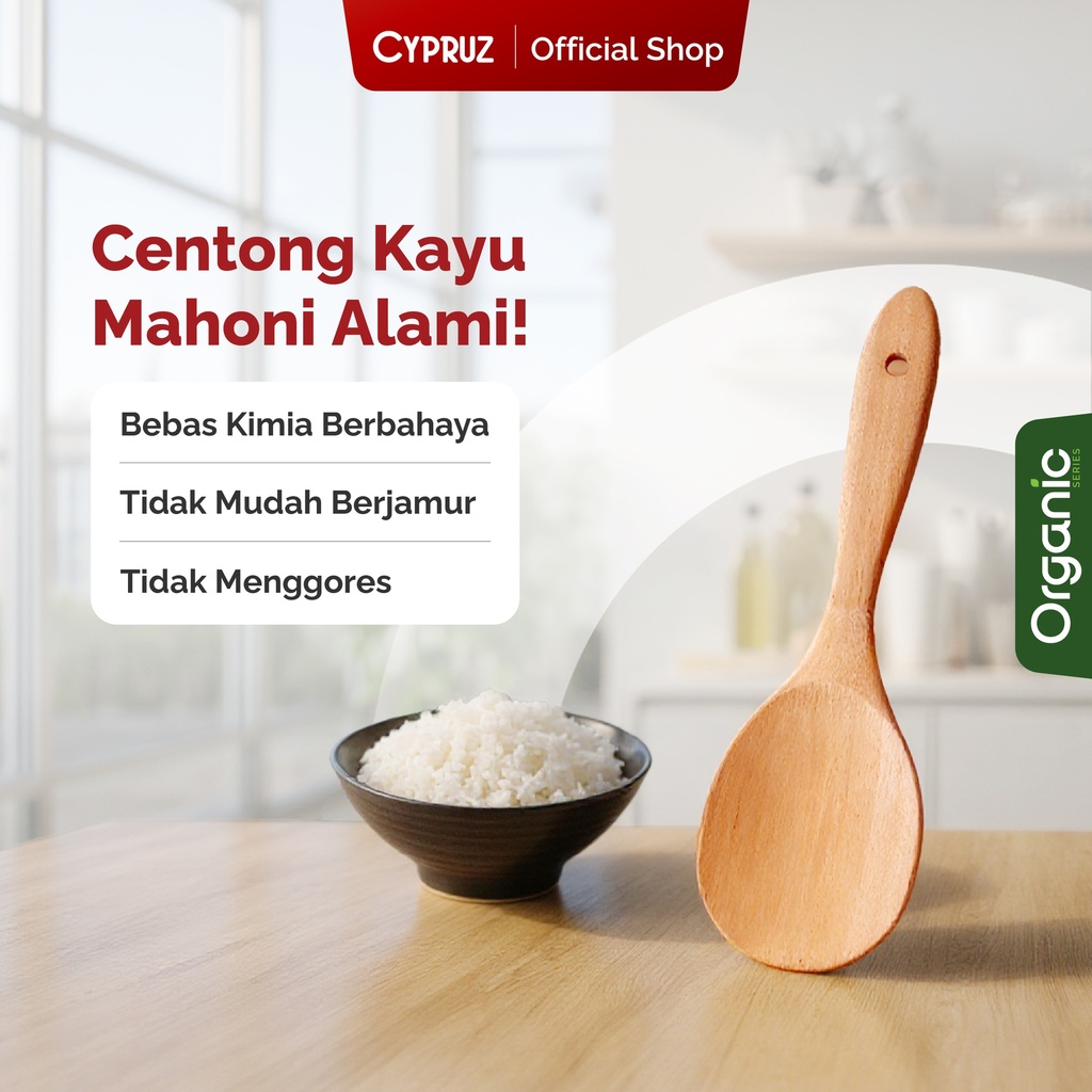 Cypruz Utensil Mahoni: Centong BUNDAR 24/240X1