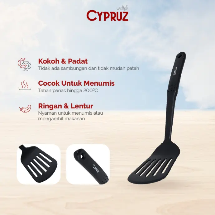 Cypruz Utensil All Black Series: Turner LUBANG 24/144X1