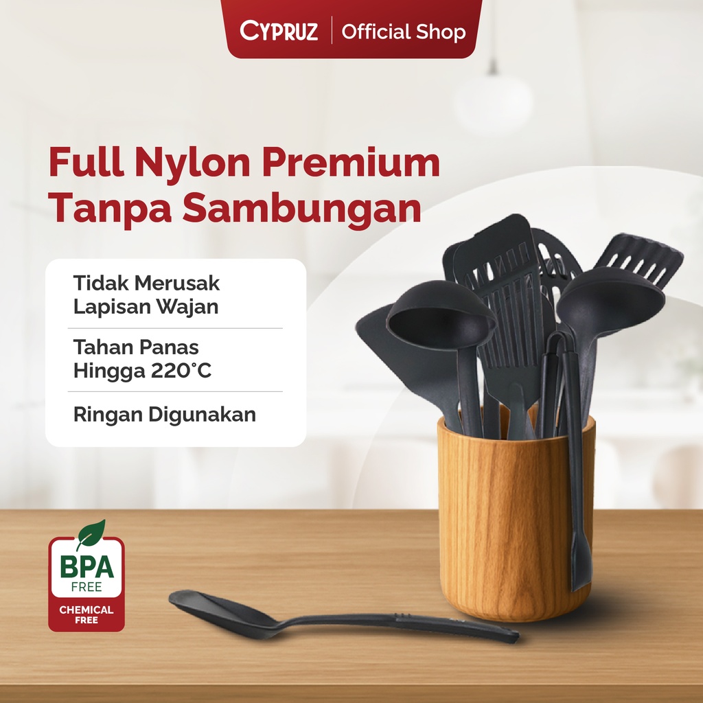 Cypruz Utensil All Black Series: Kocokan Telur 24/144X1