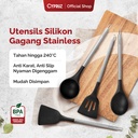 Cypruz Silicone Utensil Series Gg.Stainless: Slotted Turner 96X1