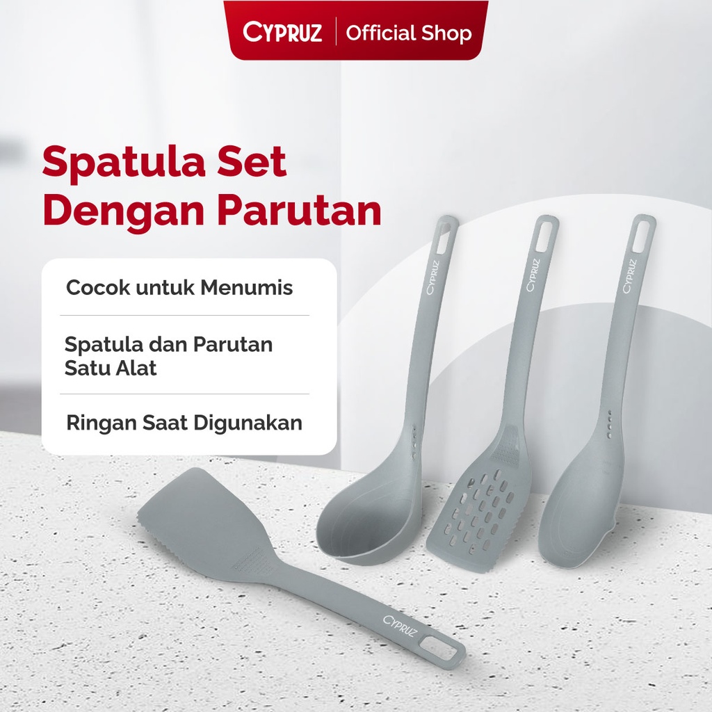 Cypruz Nylon Slotted Turner with Grater 96X1