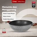 Cypruz Marble Series Gg.Coklat Kayu: Kuali TANPA TUTUP 30cm 6X1