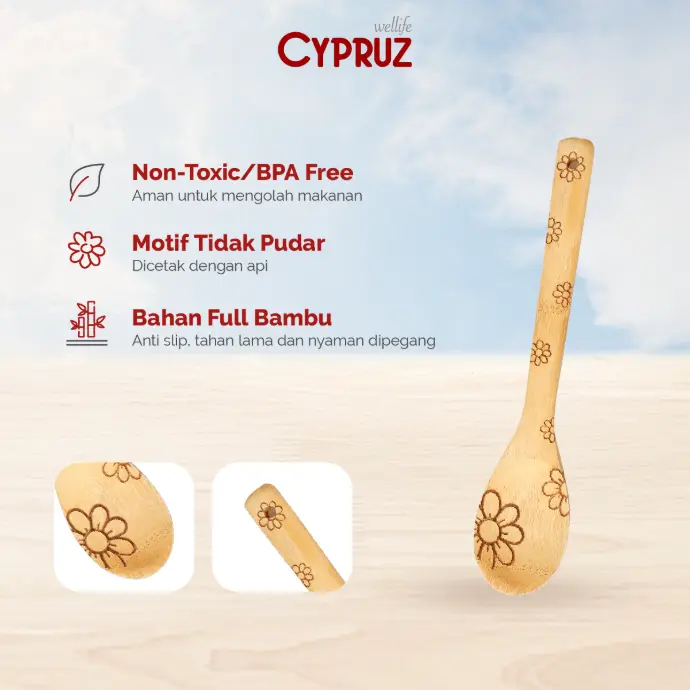 Cypruz Ladle Bambu BERMOTIF 30x6cm 25/200X1