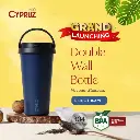 Cypruz Double Wall Coffee Mug Bottle Stainless 0.45L 24X1