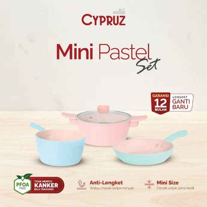 Cypruz Colourful Mini Pan Set:4pcs 6X1