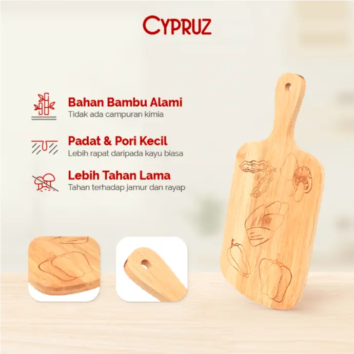 Cypruz Bamboo  Series Talenan Bermotif Gagang