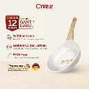 Cypruz White Granite Die Cast Fry Pan