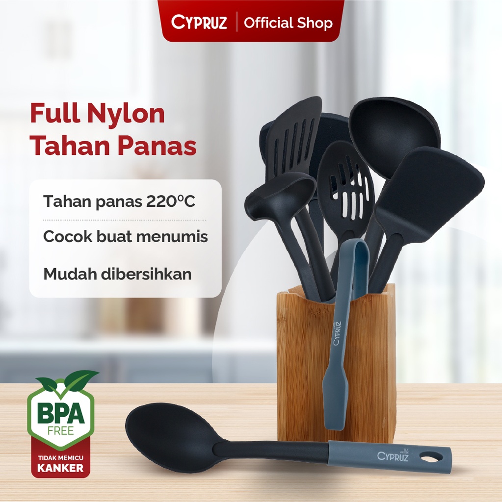 Cypruz Utensil Nylon Series: Slotted Turner 32.5x8cm 96X1