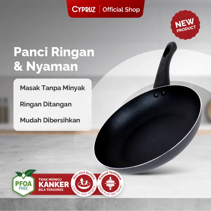 Cypruz Press Fry Pan Ecolite Series  24cm 12X1