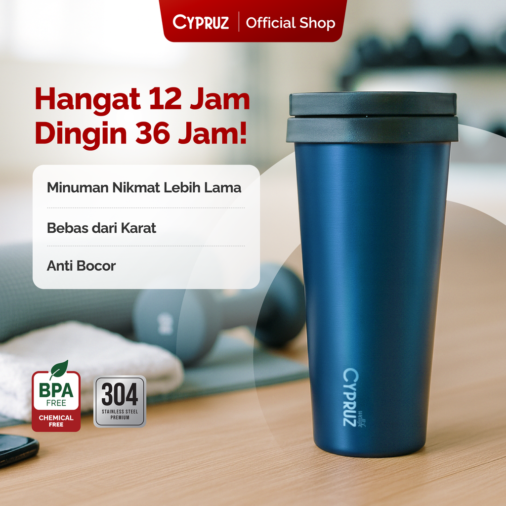 Cypruz Botol Minum Tumbler Stainless Spring Series Tahan Panas dan Dingin 450 ml