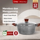 Cypruz Grey Marble Series Casserole + Lid