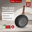 Cypruz Grey Marble Series Fry Wok