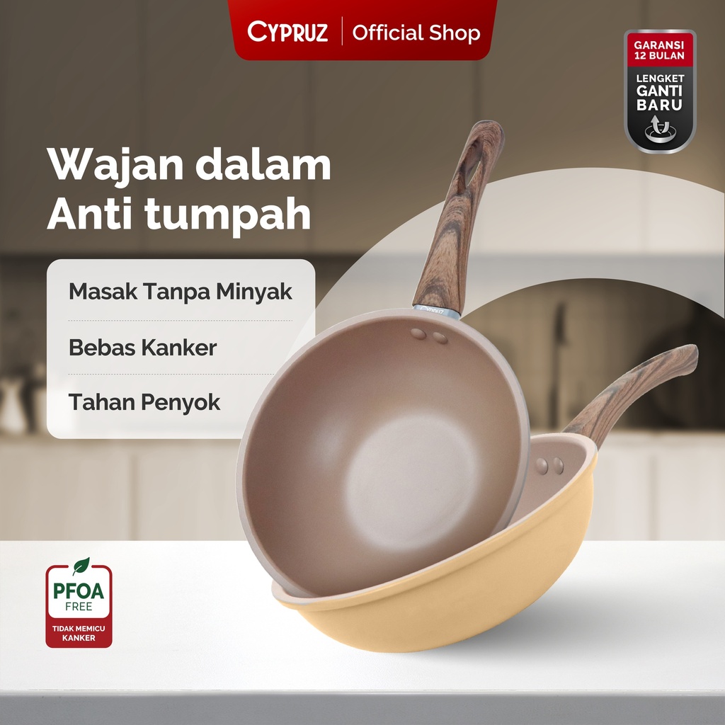 Cypruz Hercules Series Fry Wok