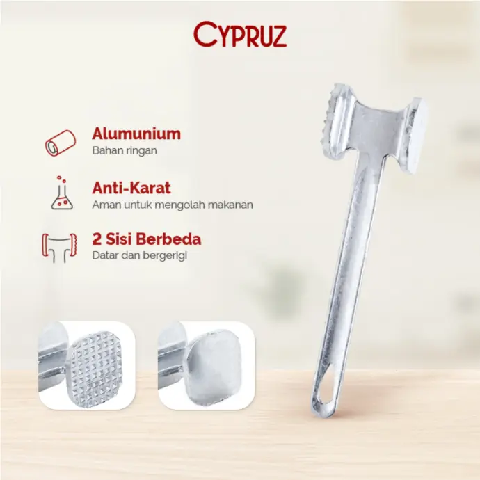 Cypruz Palu Daging Aluminium