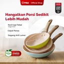 Cypruz Pastel Series Wood Handle Fry Pan Spiral Bottom