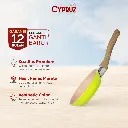Cypruz Pastel Series Wood Handle Fry Pan Spiral Bottom