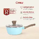 Cypruz Pastel Series Wood Handle Sauce pan Induction Bottom