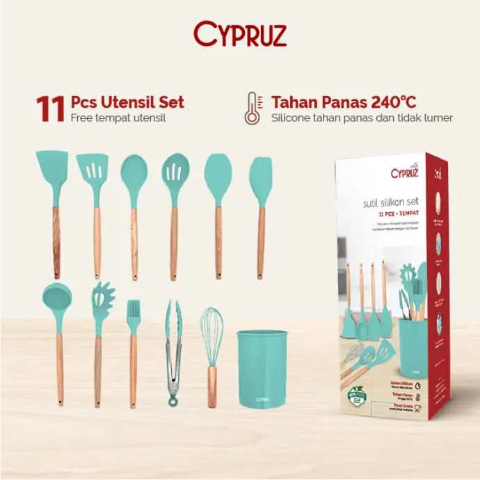 Cypruz Silicone Set 11 Pcs + Tempat