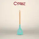 Cypruz Utensil Gagang Kayu Kepala Silicone Slotted Turner