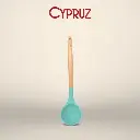 Cypruz Utensil Gagang Kayu Kepala Silicone Soup Ladle