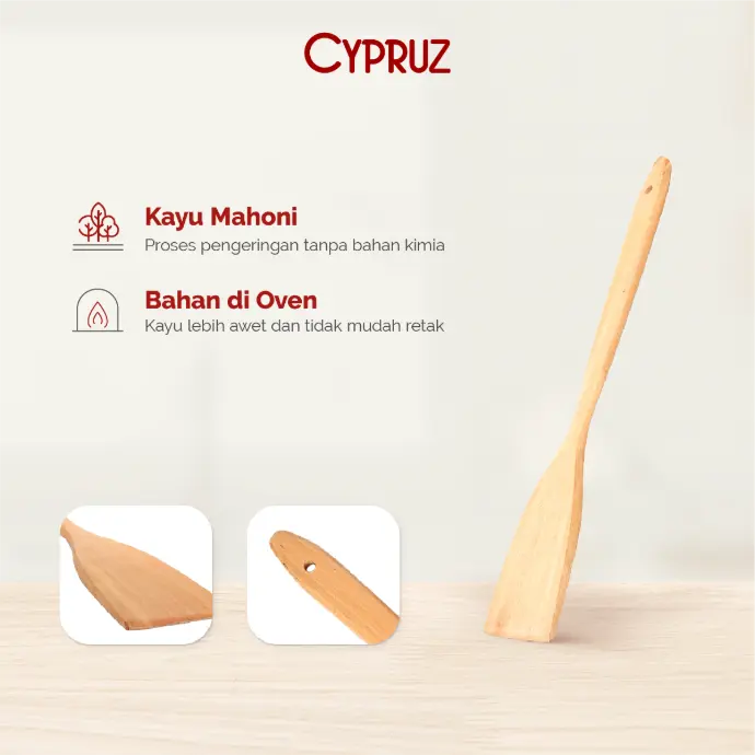 Cypruz Wood Series Mahoni Turner Kotak Rata