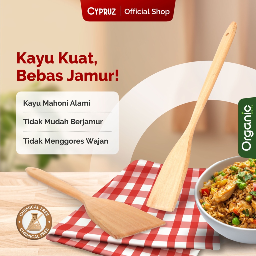 Cypruz Wood Series Mahoni Turner Kotak Rata