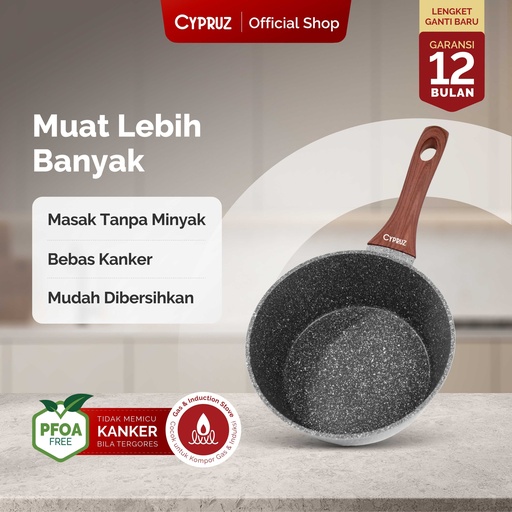 Cypruz Grey Marble Series Sauce Pan