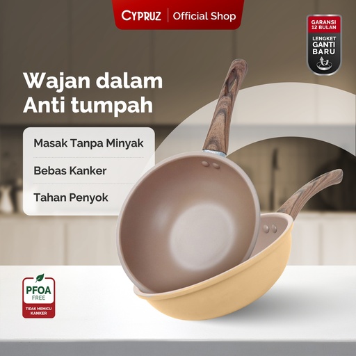 Cypruz Hercules Series Fry Wok