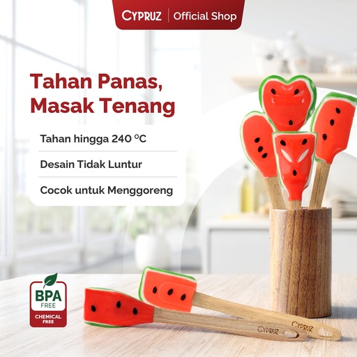 [AM-0977] Cypruz Utensil Semangka Series: Spatula Lengkung 12/96X1