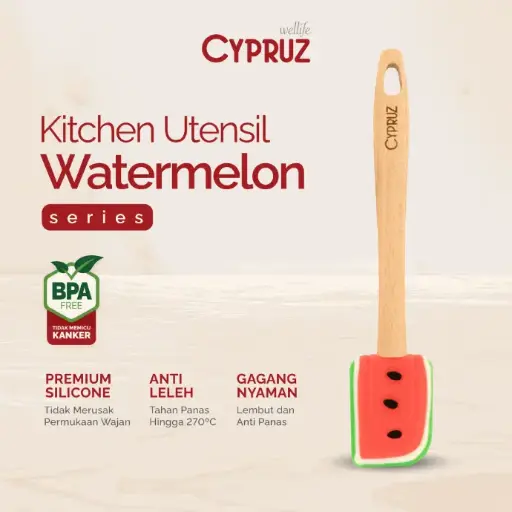 [AM-0978] Cypruz Utensil Semangka Series: Spatula Kotak 12/96X1