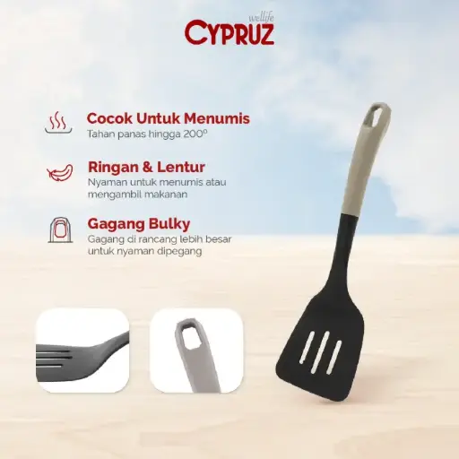 [AM-0911] Cypruz Utensil Gg.Cream Kepala Nylon: Turner LUBANG 24/144X1