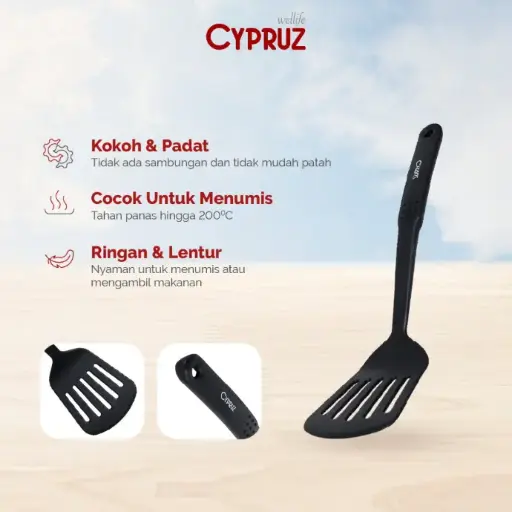 [AM-0378] Cypruz Utensil All Black Series: Turner LUBANG 24/144X1